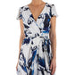 Julia Jordan Women's Printed High Low Maxi Dress Blue Size 14