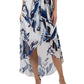 Julia Jordan Women's Printed High Low Maxi Dress Blue Size 14