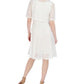 Robbie Bee Women's Lace A Line Dress & Removable Jacket White Size Petite Small