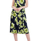 Robbie Bee Women's Side Ring Midi Dress Blue Size Large