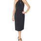 Julia Jordan Women's Twist Neck Sheath Dress Black Size 2