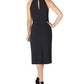 Julia Jordan Women's Twist Neck Sheath Dress Black Size 8