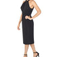 Julia Jordan Women's Twist Neck Sheath Dress Black Size 8