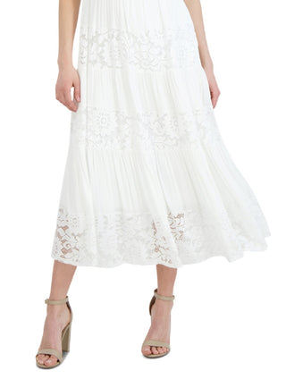 Robbie Bee Women's Lace A Line Dress White Size Small