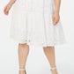Robbie Bee Women's Lace Cold Shoulder Dress White Size 1X