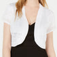 Robbie Bee Women's Short Sleeve Bolero White Size Petite Small