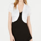 Robbie Bee Women's Short Sleeve Bolero White Size Petite Small