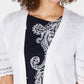 Robbie Bee Women's Short Sleeve Eyelet Trim Shrug White Size Petite Small