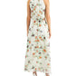Robbie Bee Women's Chiffon Maxi Dress White Size 8Petite