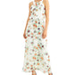 Robbie Bee Women's Chiffon Maxi Dress White Size 10Petite