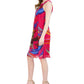 Robbie Bee Women's Printed A Line Dress Red Size Petite Small