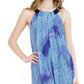 Robbie Bee Women's Chiffon Halter Dress Blue Size Small