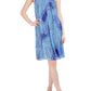 Robbie Bee Women's Chiffon Halter Dress Blue Size Medium