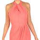 Julia Jordan Women's Knot Neck Halter Dress Orange Size 6