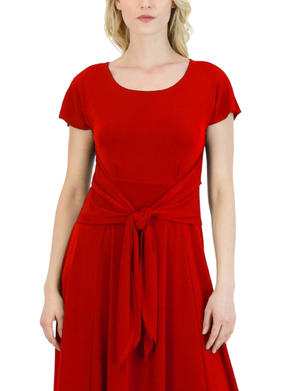 Robbie Bee Women's High Low Midi Dress Red Size Large