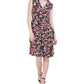 Robbie Bee Women's Ruffle Jersey Dress Black Size Petite Medium