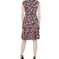 Robbie Bee Women's Ruffle Jersey Dress Black Size Petite Medium