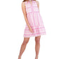 Robbie Bee Women's Printed Babydoll Dress Pink Size X-Large