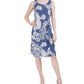 Robbie Bee Women's Paisley Print Side Tie Dress Blue Size Petite Small