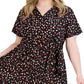 Robbie Bee Women's Faux Wrap Dress Black Size 1X