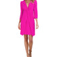 Julia Jordan Women's Knotted Three Quarter Sleeve Minidress Pink Size 12