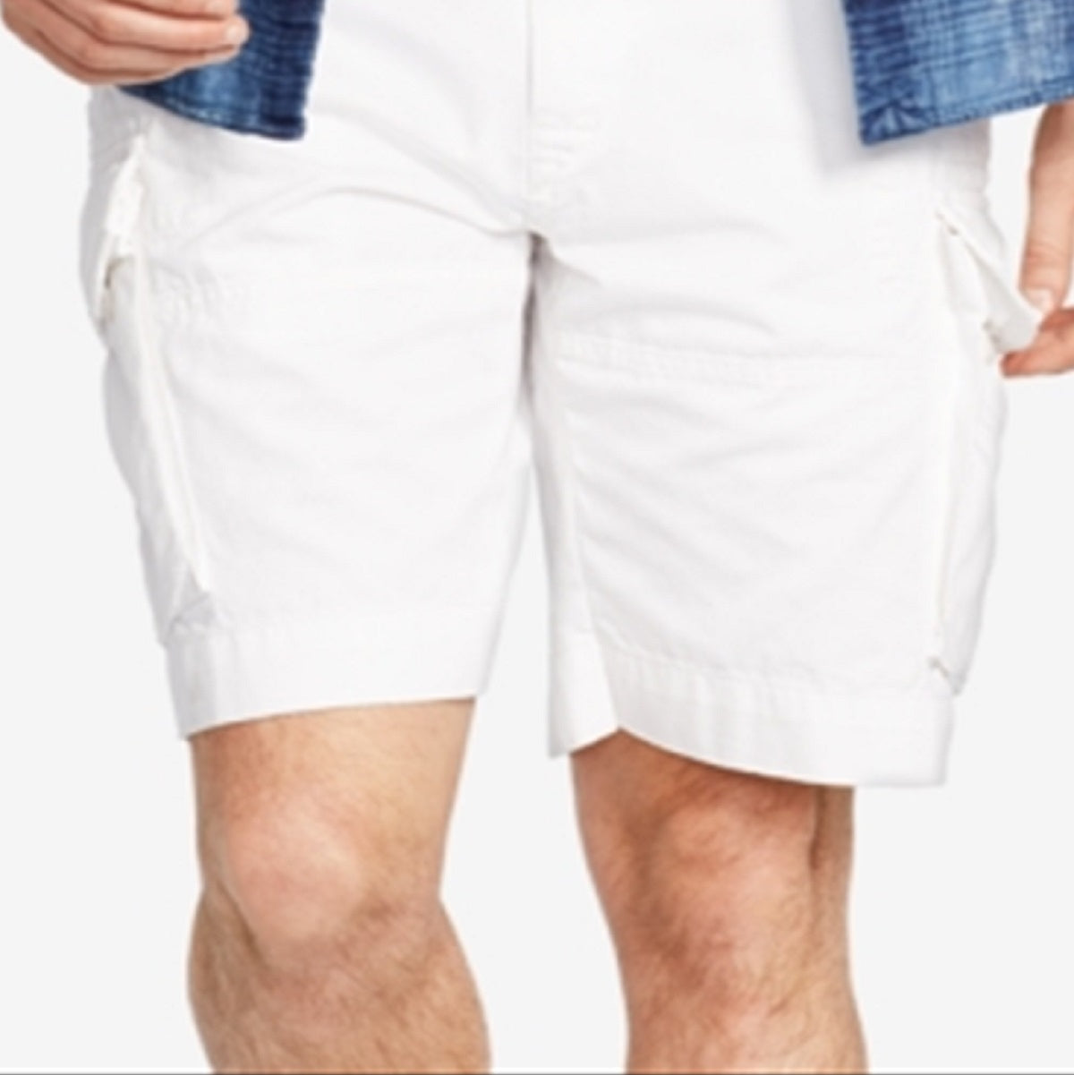 Polo Ralph Lauren Men's Twill Flap Pockets Cargo Shorts White Size 30