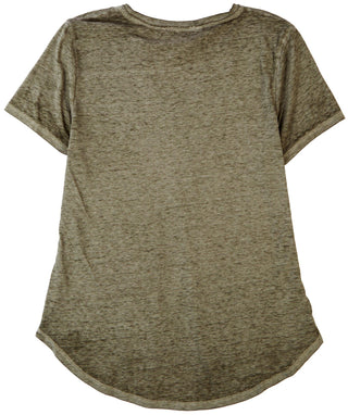 American Rag Women's V Neck Burnout Short Sleeve Top Green Size X-Large