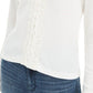 American Rag Junior's Lace Trimmed Button Front Top White Size XX-Large