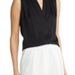 Kobi Halperin Women's 'Mila' Sleeveless Stretch Silk Blouse Black Size Medium