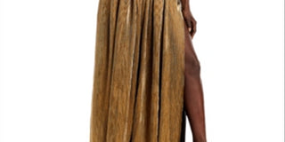 Bronx And Banco Women's Florence Metallic Strapless Gown Yellow Size X-Small