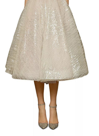 Bronx And Banco Women's Mademoiselle Bridal Midi Dress White Size Medium