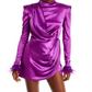 Bronx And Banco Women's Nadine Mini Dress Purple Size Large