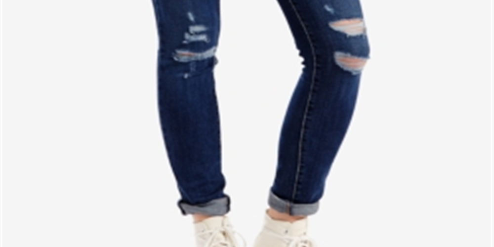 Levi's Women's 711 Ripped Skinny Damage Is Done Wash Jeans Blue Size 24X30