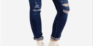 Levi's Women's 711 Ripped Skinny Damage Is Done Wash Jeans Blue Size 24X30