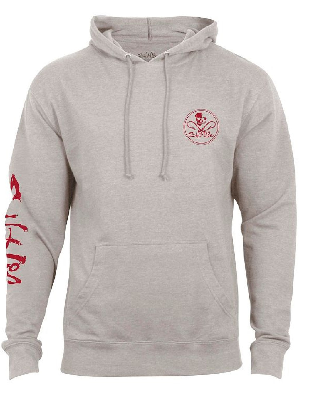 Salt Life Men's Skull And Hooks Hoodie Beige Size Medium