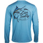 Salt Life Men's Marlin Lure Performance Long Sleeve T-Shirt Blue Size Large