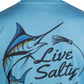 Salt Life Men's Marlin Lure Performance Long Sleeve T-Shirt Blue Size Large