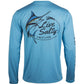 Salt Life Men's Marlin Lure Performance Long Sleeve T-shirt Blue Size X-Large