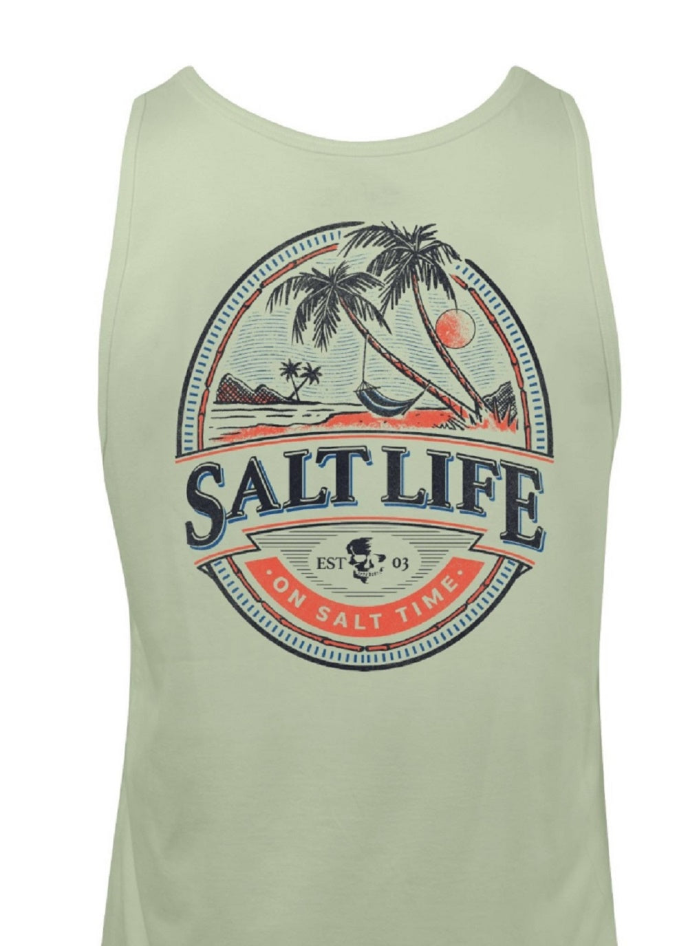 Salt Life Men's Island Hammock Tank Green Size Medium