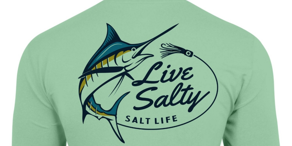 Salt Life Men's Marlin Lure Performance Long Sleeve T-Shirt Green Size XL