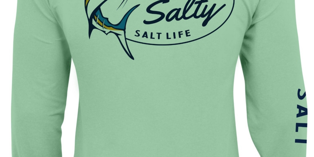 Salt Life Men's Marlin Lure Performance Long Sleeve T-Shirt Green Size XL