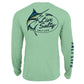 Salt Life Men's Marlin Lure Performance Long Sleeve T-shirt - Sage Heather Green Size 2XL