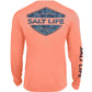 Salt Life Men's Pirates Cove Long Sleeve T-Shirt Pink Size XX-Large