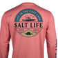 Salt Life Men's Performance Long Sleeve T-Shirt Orange Size Large
