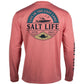 Salt Life Men's Performance Long Sleeve T-Shirt Orange Size Large