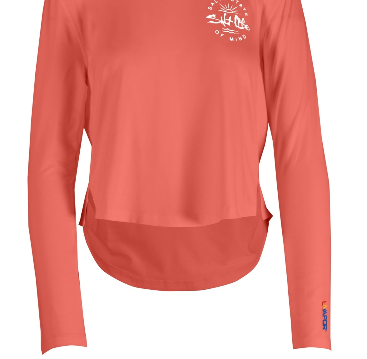 Salt Life Women's Seaglass Bay High Low Hoodie Orange Size Large