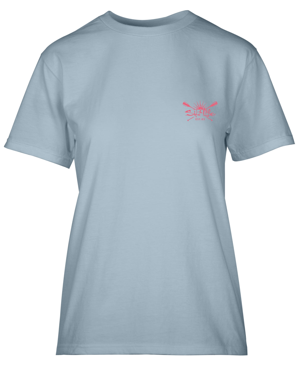 Salt Life Women's Sunrise Paddle Cotton Tee Blue Size Large