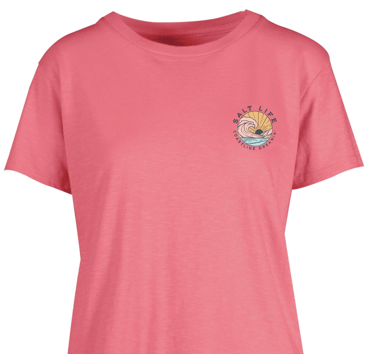 Salt Life Women's Coastline Dreamin Cotton Tee Pink Size Medium