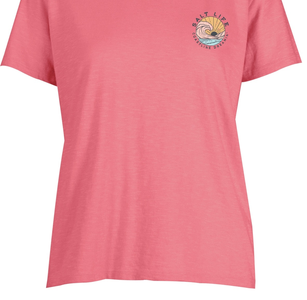 Salt Life Women's Coastline Dreamin Cotton Tee Pink Size Medium