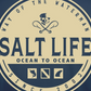 Salt Life Men's Ocean to Ocean Long Sleeve T-Shirt Blue Size Small